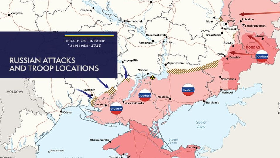 7 місяців війни за 10 секунд: як змінилась мапа бойових дій в Україні, відео