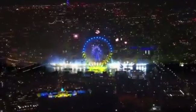 У Лондоні під пісню Stefania запустили синьо-жовтий салют: яскраве відео