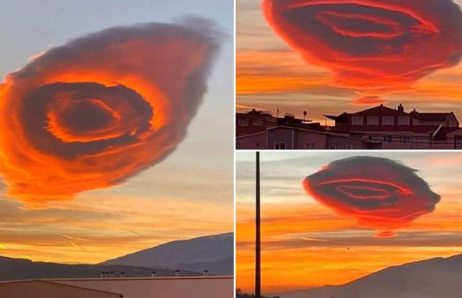 Линзовидные облака: в Турции заметили редкое природное явление, видео