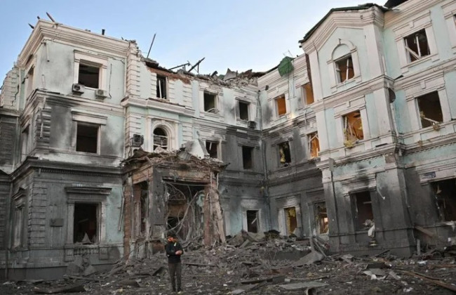 У Харкові внаслідок ракетної атаки пошкоджена будівля Національної академії правових наук, фото