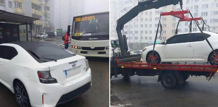 Залишив авто прямо на зупинці: у Києві покарали «героя паркування», фото