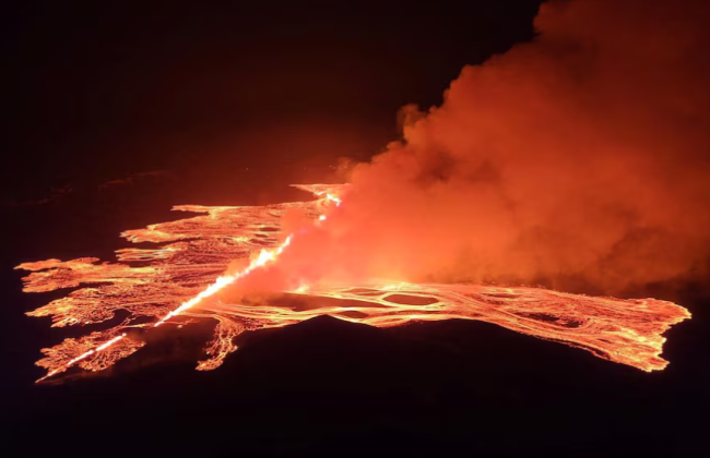 В Ісландії вчетверте за три місяці сталося виверження вулкану: фото і відео
