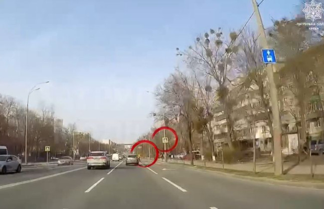 В Киеве водитель BMW не пропустил мужчину на пешеходном переходе: как его наказали, видео