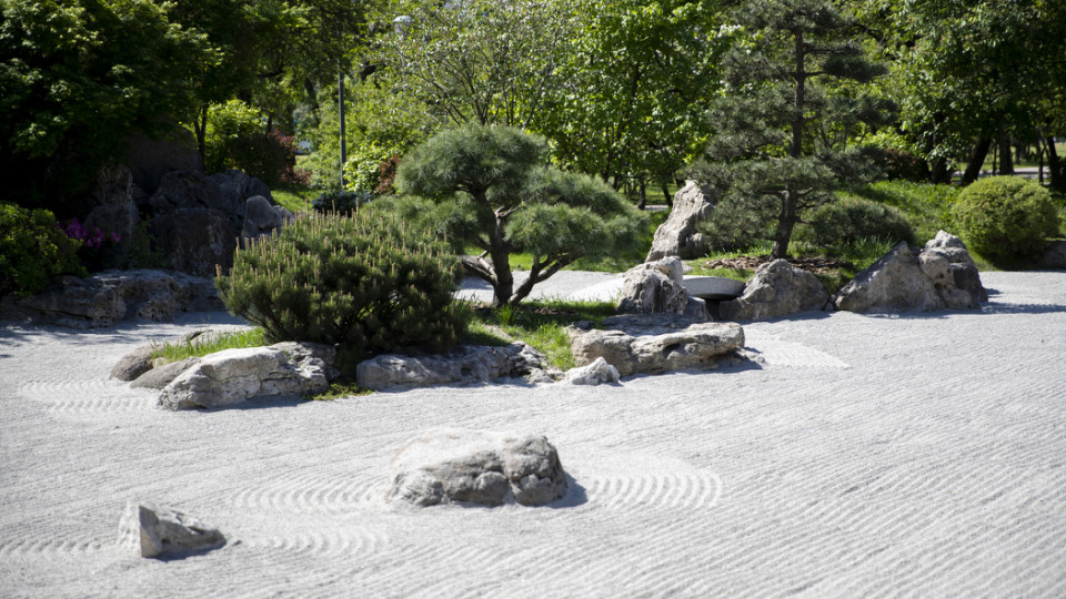 В парке Киото в Киеве открыли обновленный сад камней, фото