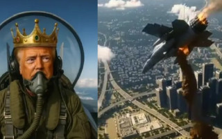 Трамп опубликовал ИИ-видео, на котором он с короной на голове сбрасывает нечистоты на участников протеста «No Kings»