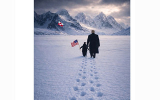 Белый дом опубликовал ИИ-фото Трампа с пингвином в Гренландии, но есть нюанс – пингвинов там нет