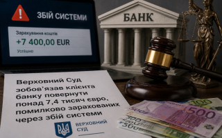 Верховний Суд зобов’язав клієнта банку повернути понад 7,4 тисяч євро, помилково зарахованих через збій системи