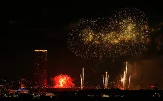 В Нью-Йорке во время праздничного шоу загорелся Бруклинский мост — видео